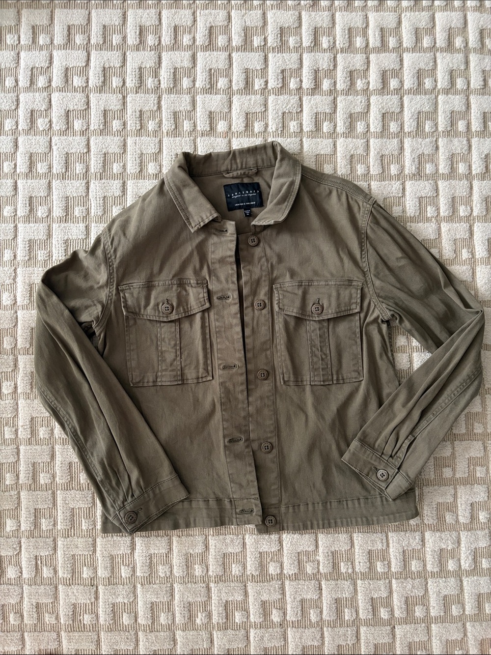 Sanctuary Military-Style Olive Jacket Size M